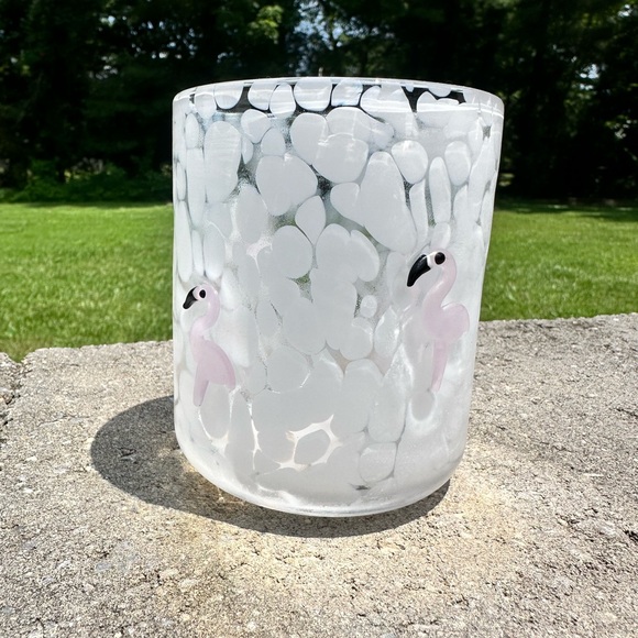Anthropologie Icon Glass Flamingos - Picture 1 of 2